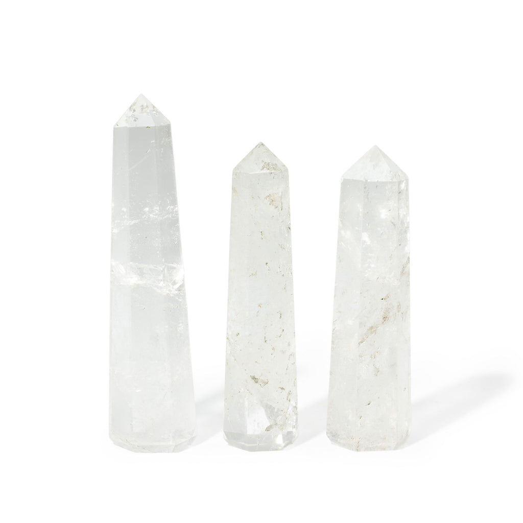 CLEAR QUARTZ SIX FACE OBELISK POINT (11CM)