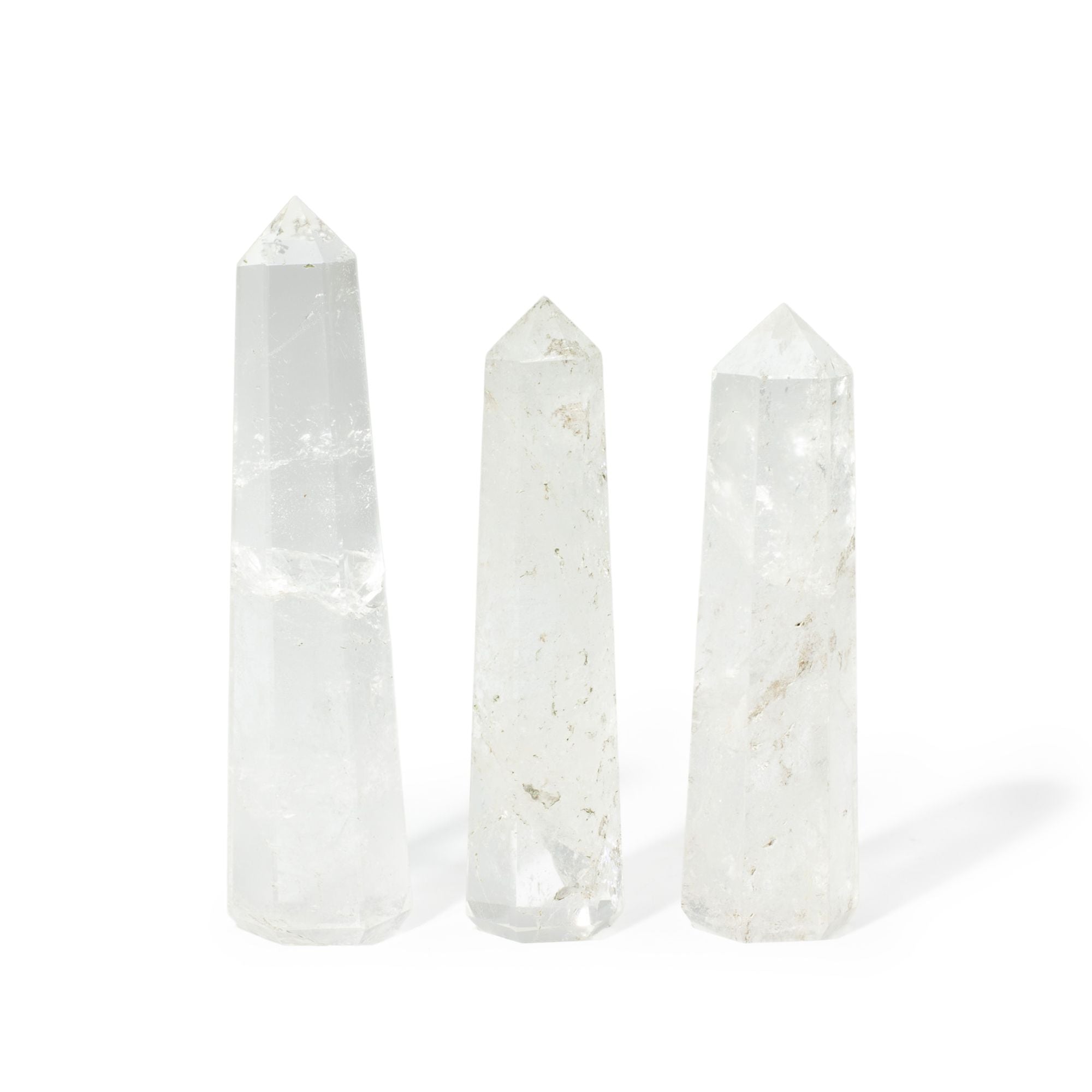 CLEAR QUARTZ SIX FACE OBELISK POINT (11CM)