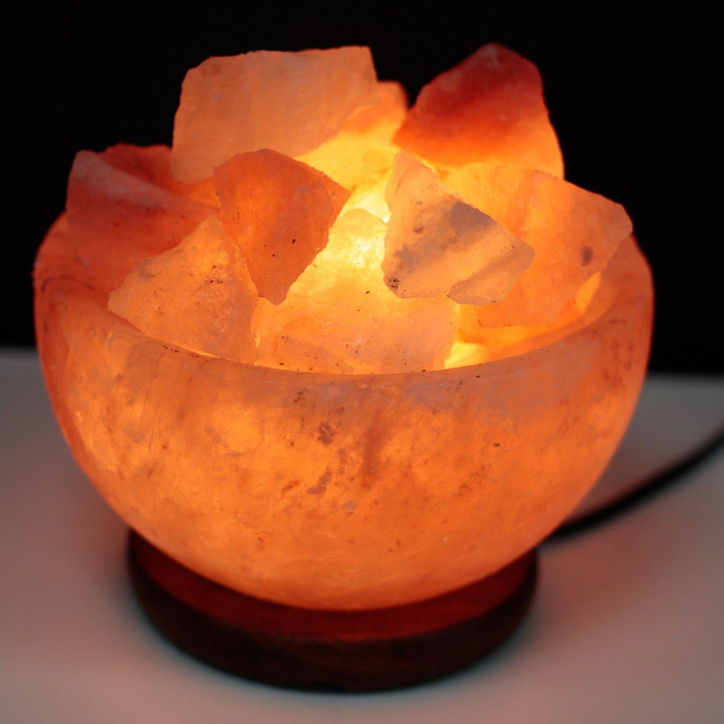 HIMALAYAN SALT FIRE BOWL WITH SALT CHUNKS