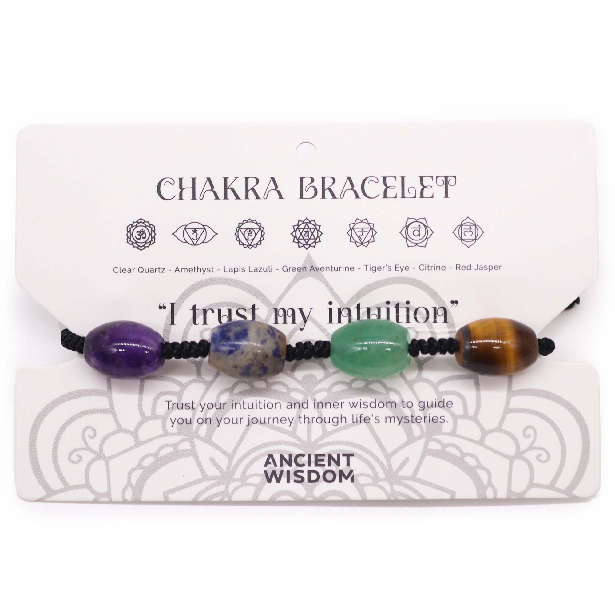 I TRUST MY INTUITION CHAKRA AFFIRMATION BRACELET