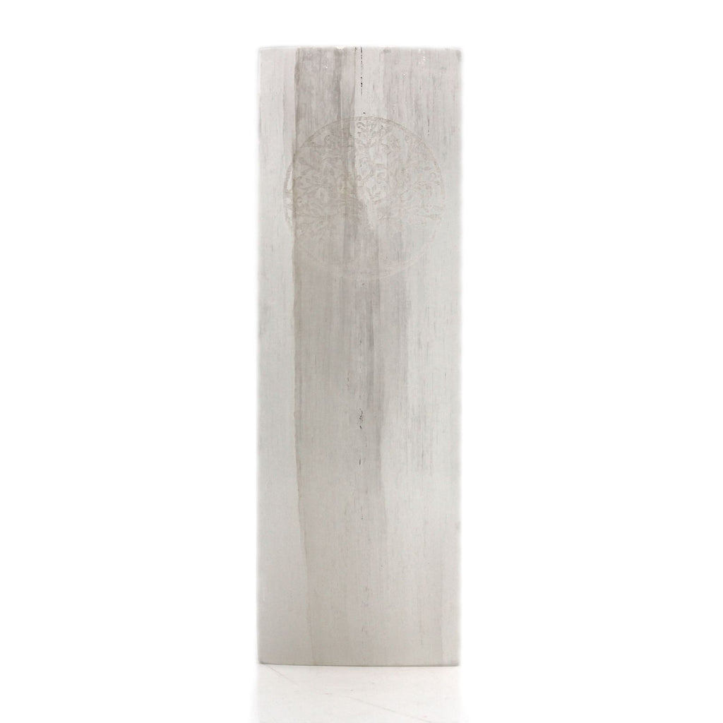 SELENITE BLOCK LAMP - TREE OF LIFE (25CM)