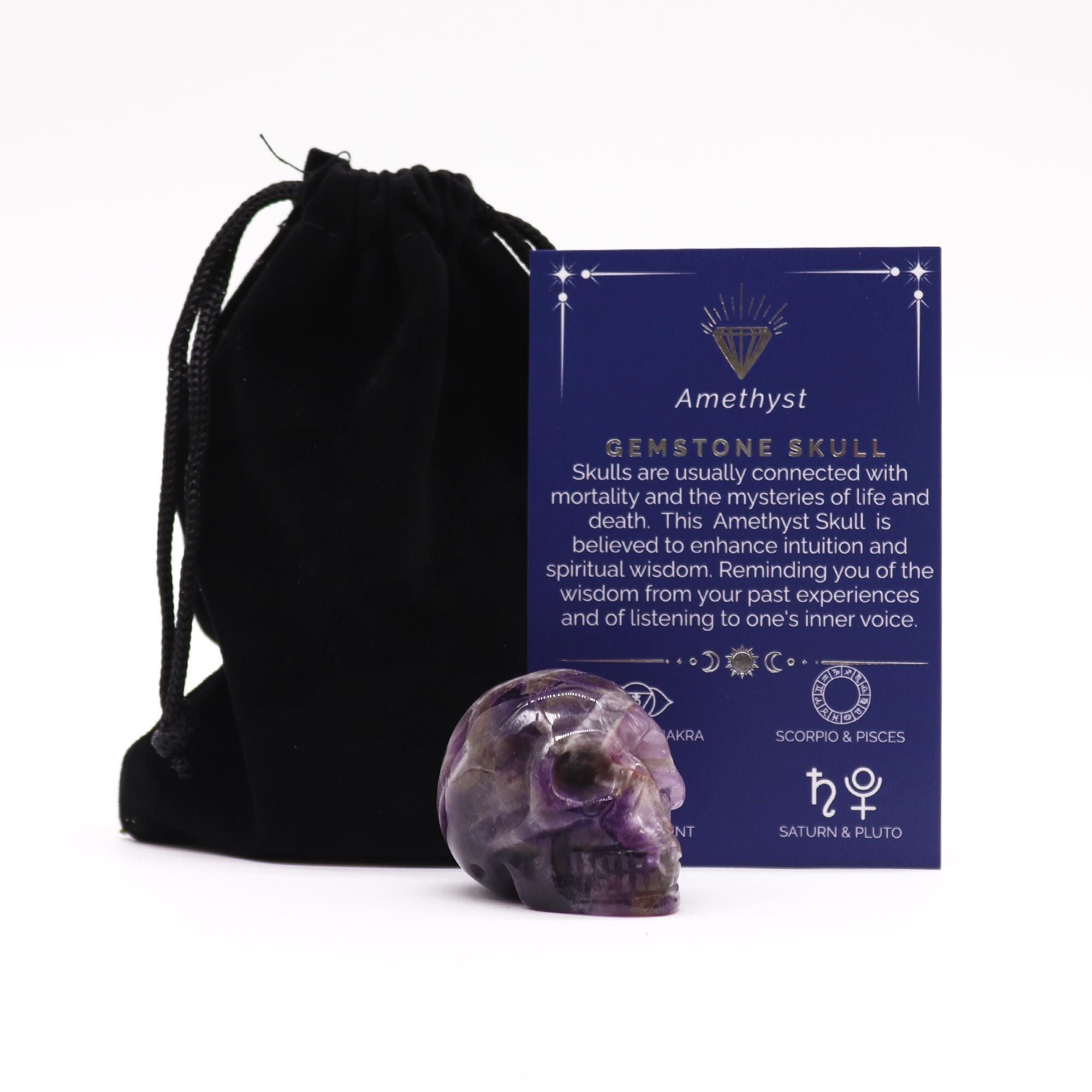 AMETHYST GEMSTONE SKULL