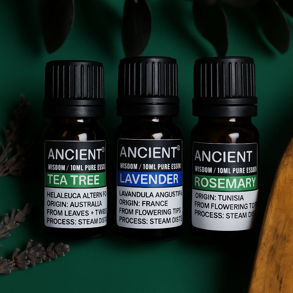 LAVENDER + TEA TREE + ROSEMARY ESSENTIAL OIL GIFT SET