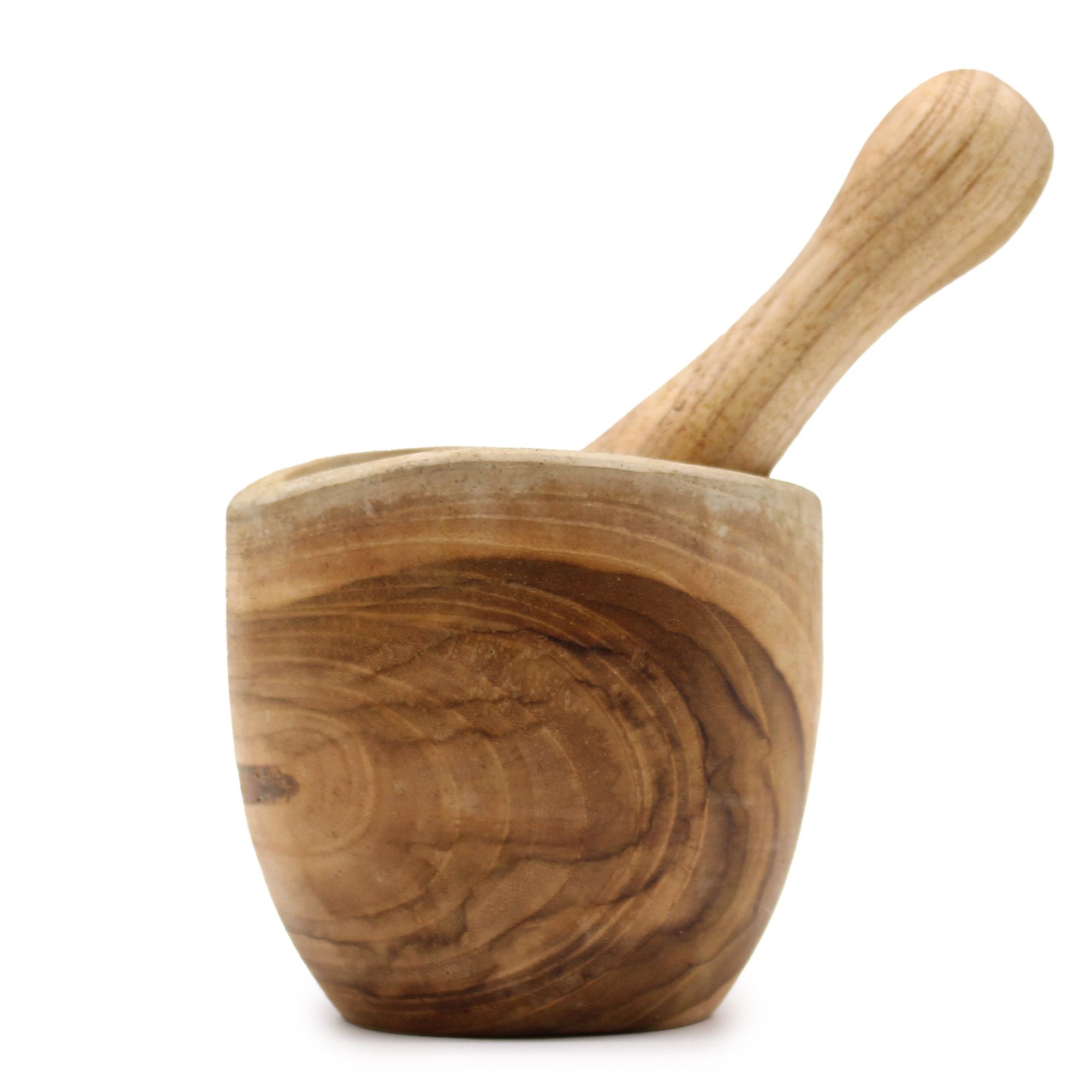 NATURAL TEAK PESTLE + MORTAR