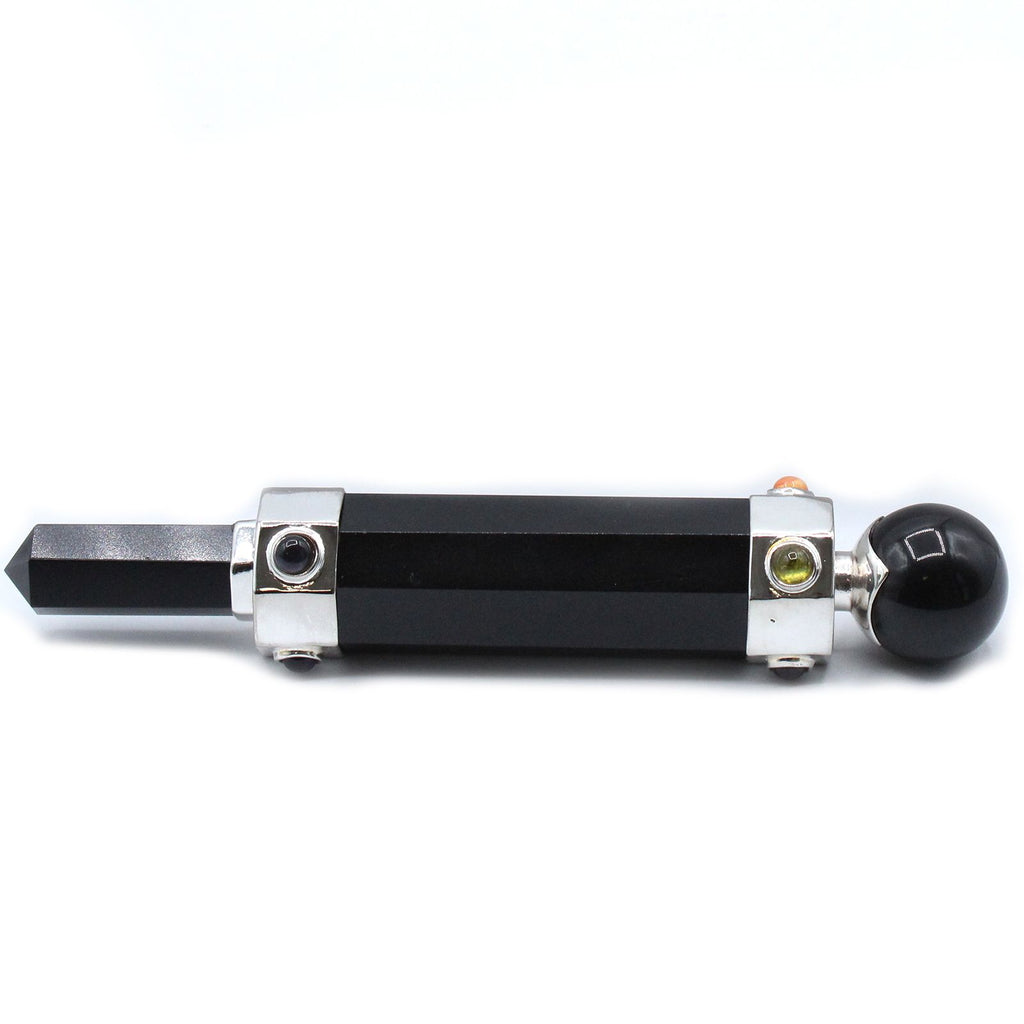 BLACK AGATE HEALING CRYSTAL WAND