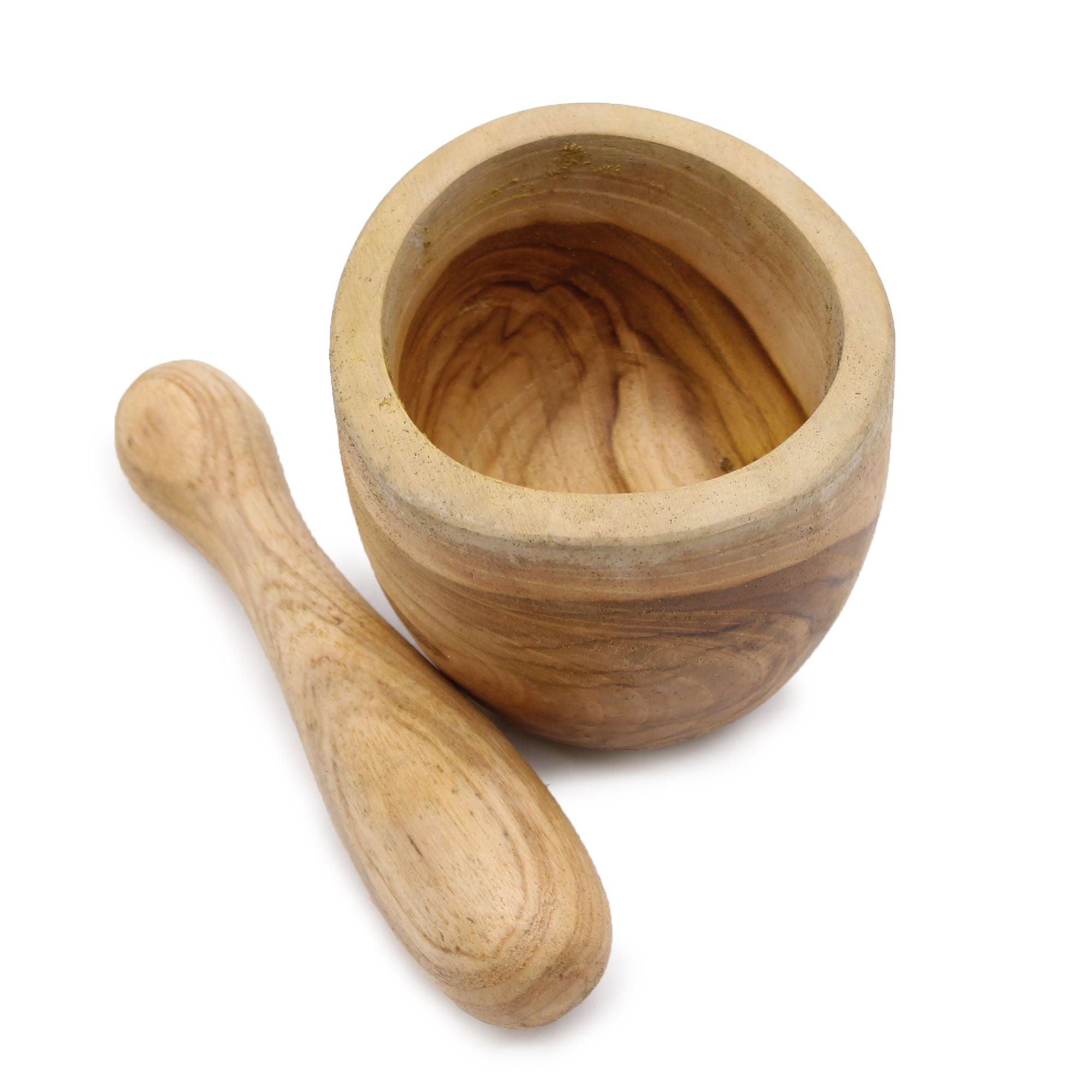 NATURAL TEAK PESTLE + MORTAR