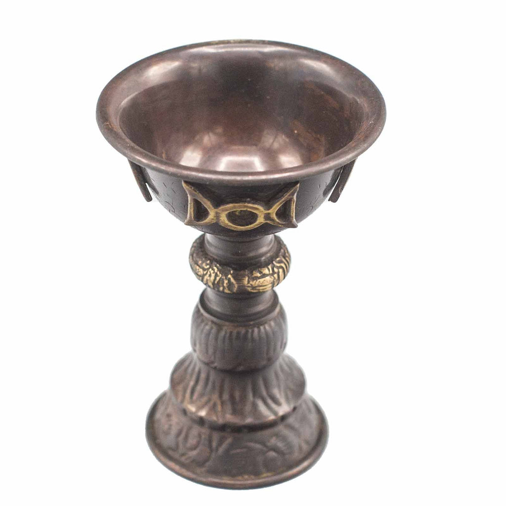 ANTIQUE COPPER TRIPLE MOON RITUAL GOBLET