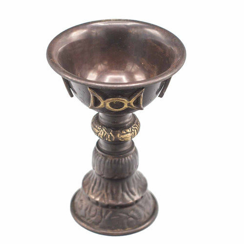 ANTIQUE COPPER TRIPLE MOON RITUAL GOBLET