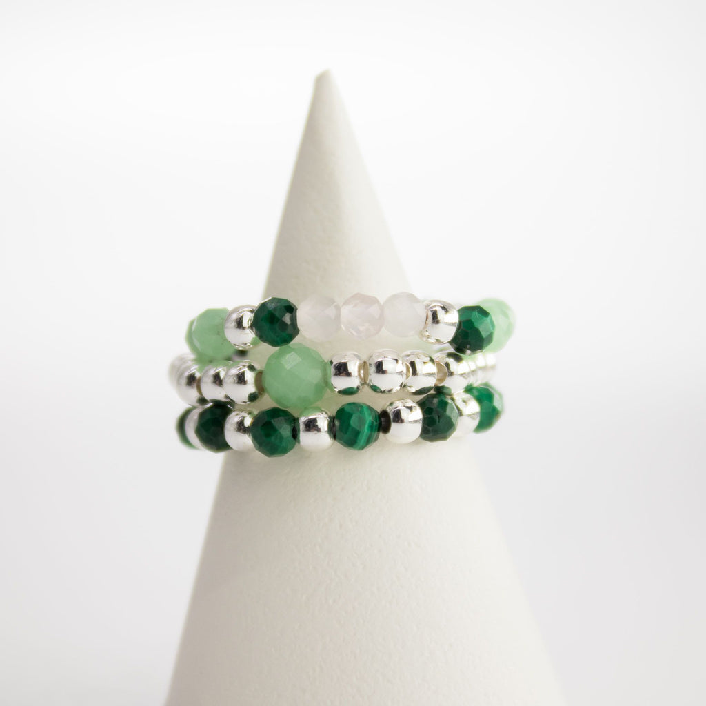 FOREST SPIRIT GEMSTONE RING SET
