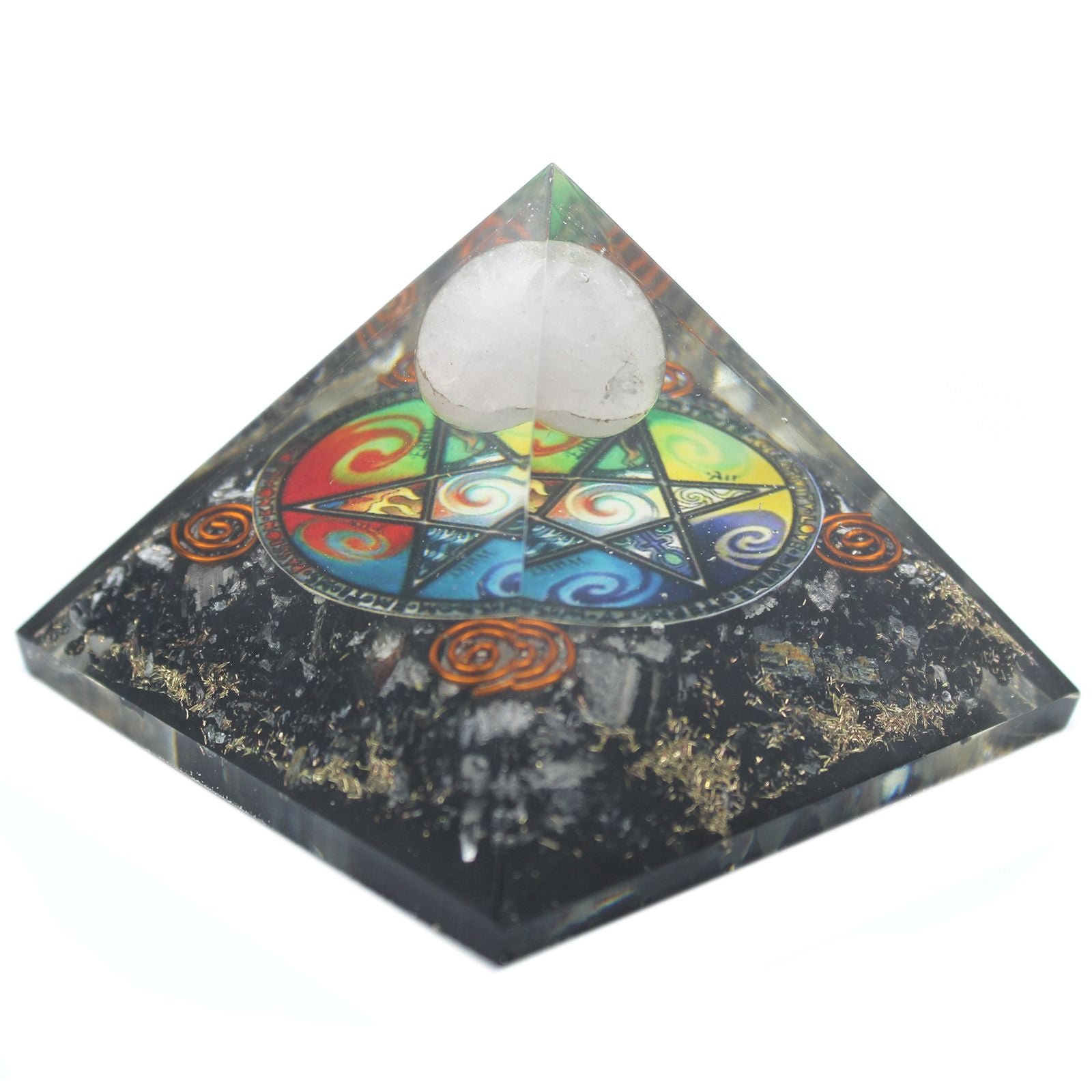 MIDNIGHT PENTAGRAM ORGONITE PYRAMID