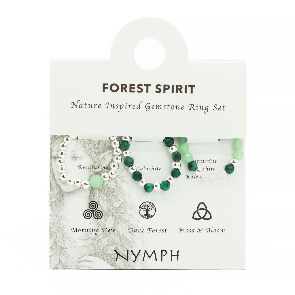 FOREST SPIRIT GEMSTONE RING SET