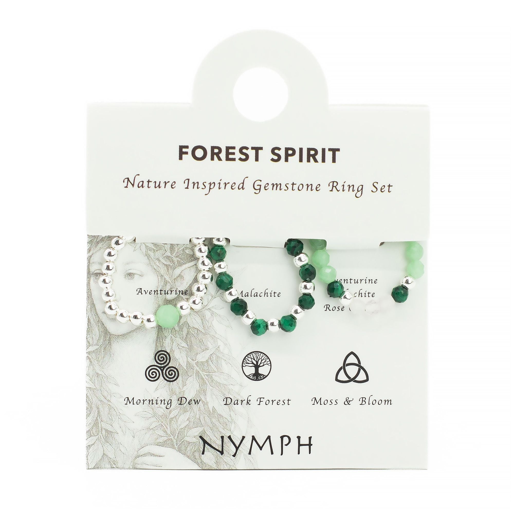 FOREST SPIRIT GEMSTONE RING SET