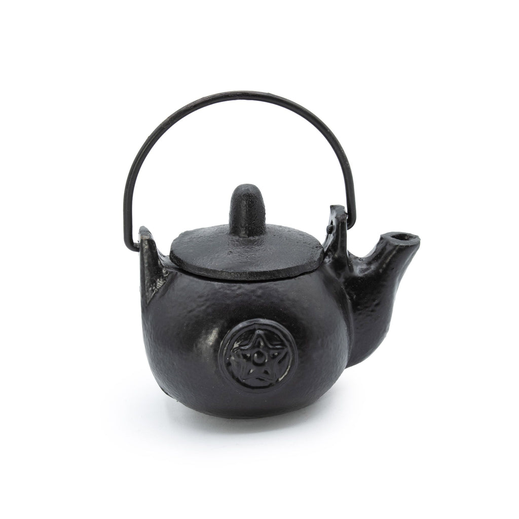 SMALL CAST IRON PENTAGRAM RITUAL POT