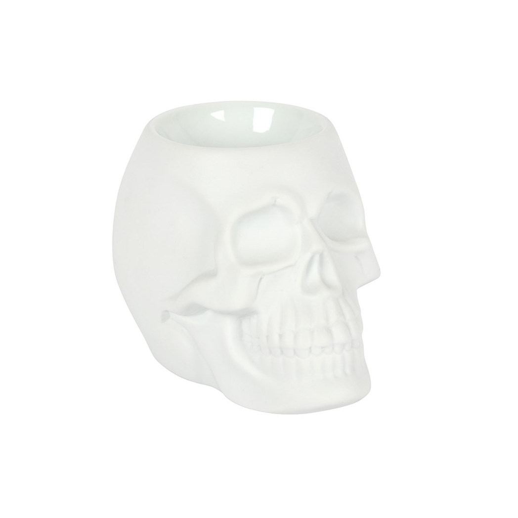 WHITE SKULL OIL BURNER