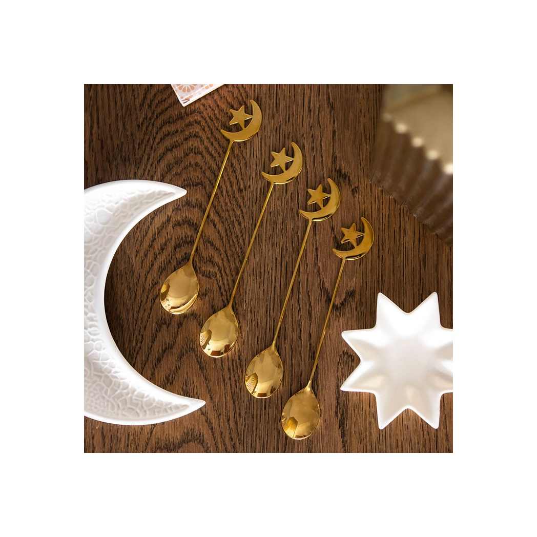CELESTIAL MOON + STAR TEASPOON SET