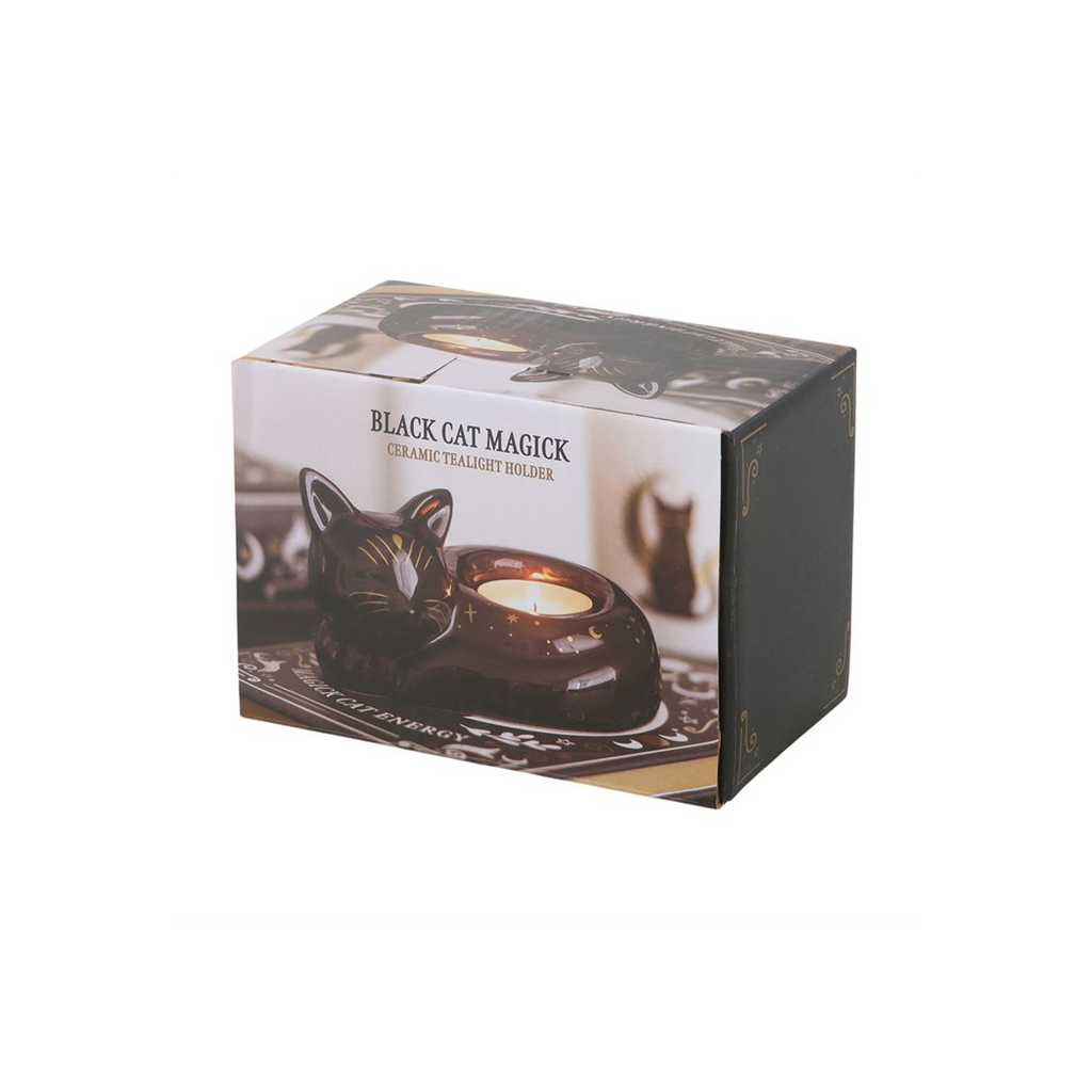 BLACK CAT TEALIGHT HOLDER