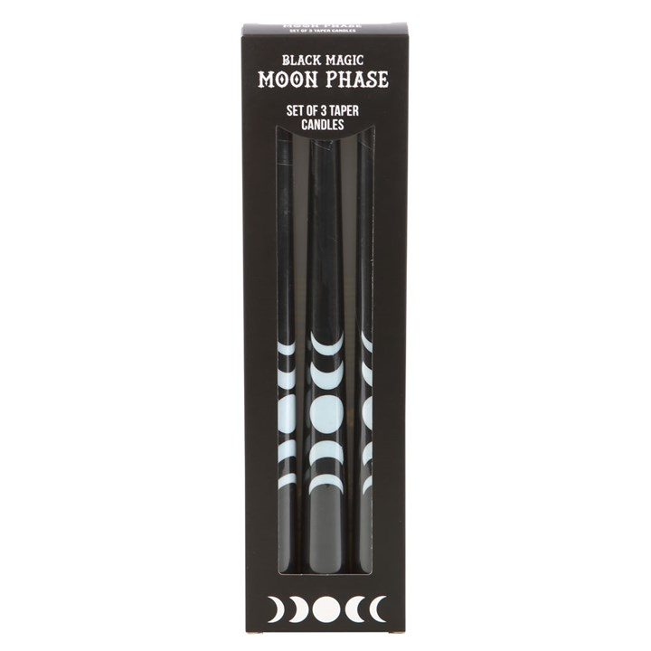 BLACK MAGIC MOON PHASE TAPER CANDLES