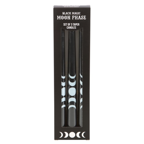 BLACK MAGIC MOON PHASE TAPER CANDLES