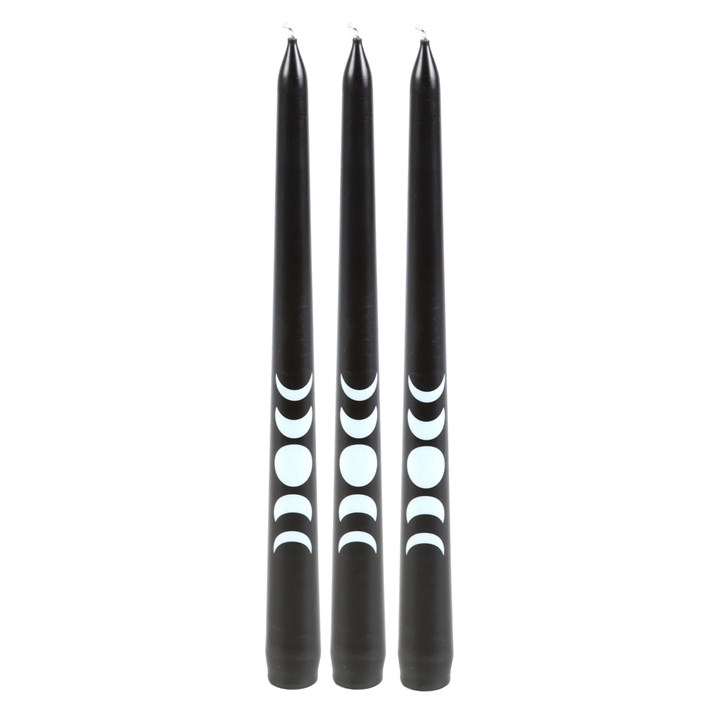 BLACK MAGIC MOON PHASE TAPER CANDLES