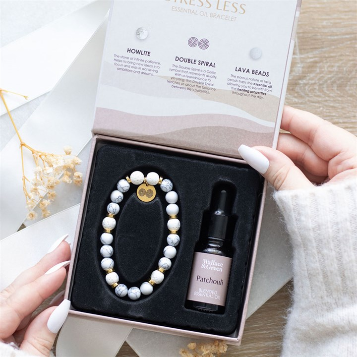 STRESS LESS BRACELET + ESSENTIAL OIL GIFT SET