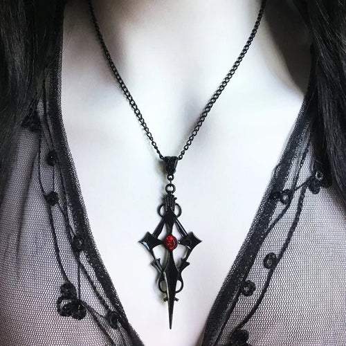 BLOOD DROP PENDANT NECKLACE