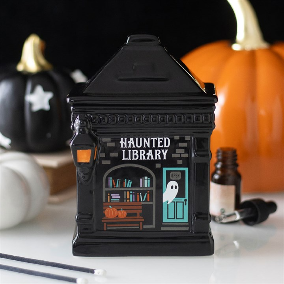 HAUNTED LIBRARY OIL BURNER